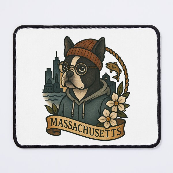 Item preview, Massachusetts Boston Terrier State Pride  – Fifty Nifty Collection designed and sold by Zippitydodads.