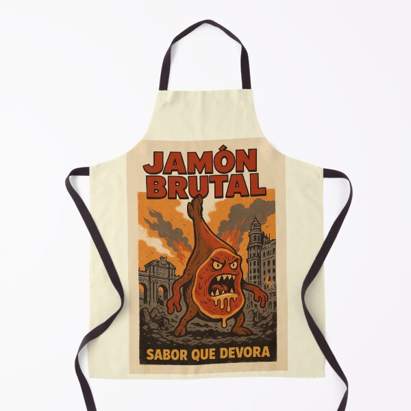 Item preview, Spanish Ham Monster – Retro Comic Poster Illustration designed and sold by Travellerz.