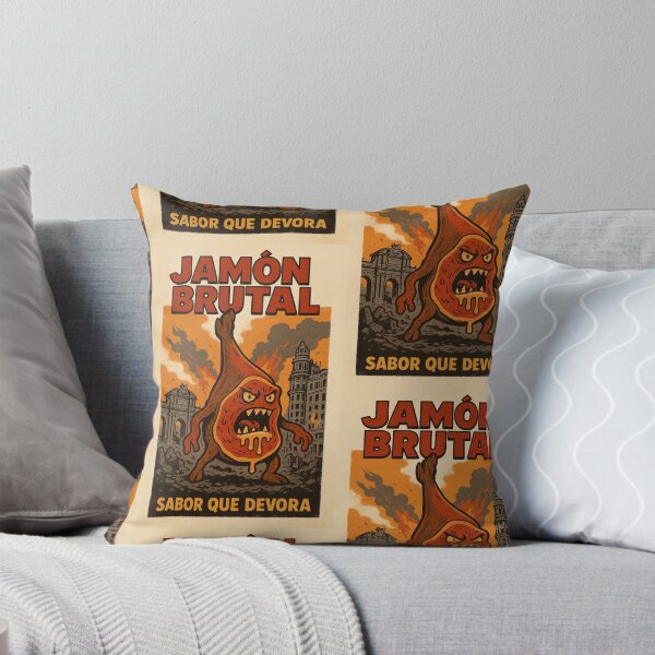Item preview, Spanish Ham Monster – Retro Comic Poster Illustration designed and sold by Travellerz.
