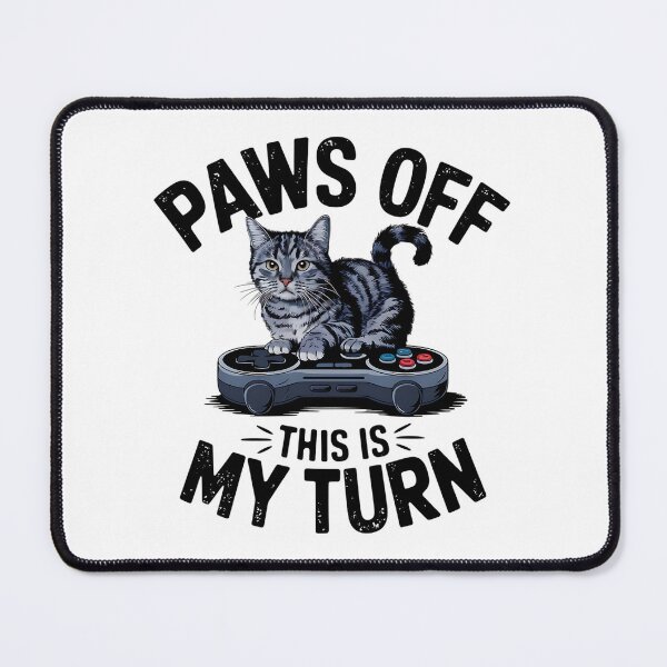 Item preview, Paws Off – Cat Gamer Controller Kitty designed and sold by Taans-Creation.