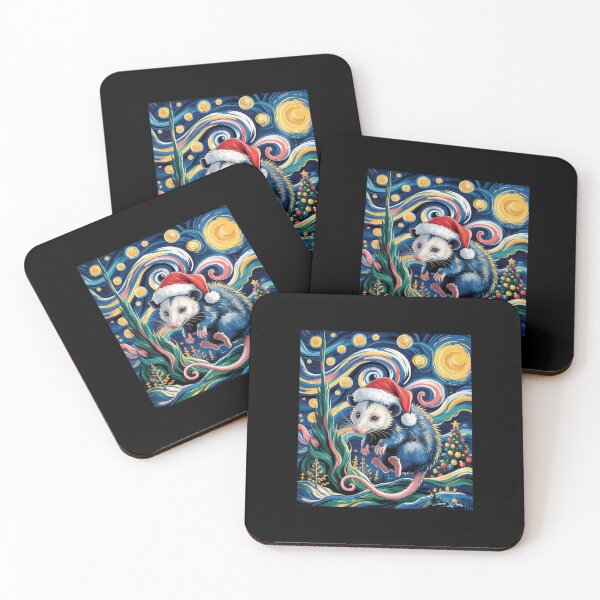 Item preview, Christmas Opossum Santa Starry Night Holiday designed and sold by aidenpier.