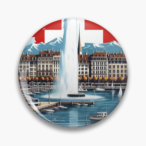 Item preview, Lake Geneva - Travel Art designed and sold by maximinano100k.