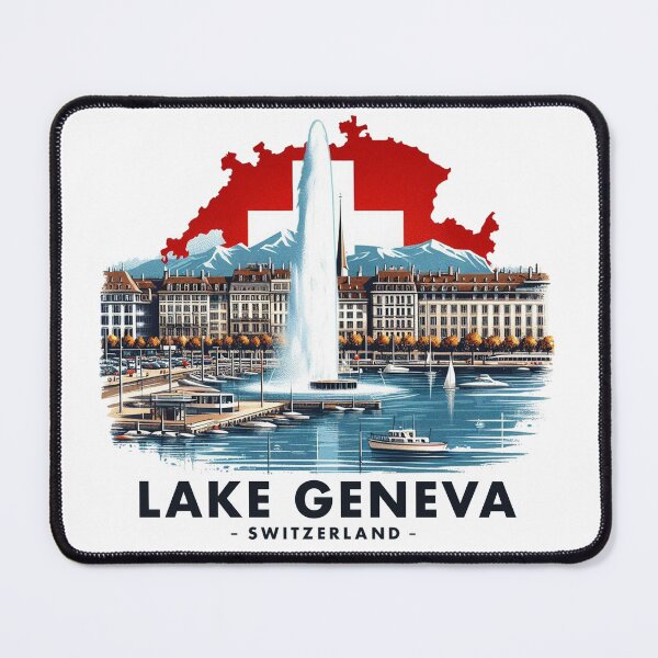 Item preview, Lake Geneva - Travel Art designed and sold by maximinano100k.