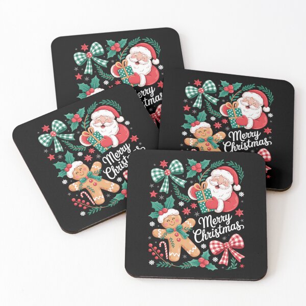 Item preview, Christmas Santa Coquette Bow Gingerbread designed and sold by tearbytea.