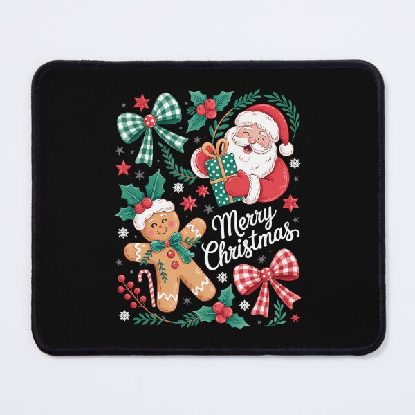Item preview, Christmas Santa Coquette Bow Gingerbread designed and sold by tearbytea.