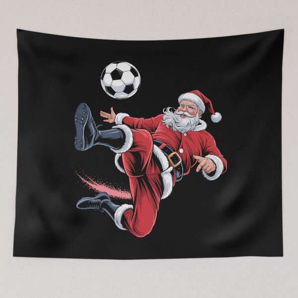 Item preview, Christmas Santa Soccer Bicycle Kick Xmas Sports designed and sold by tearbytea.
