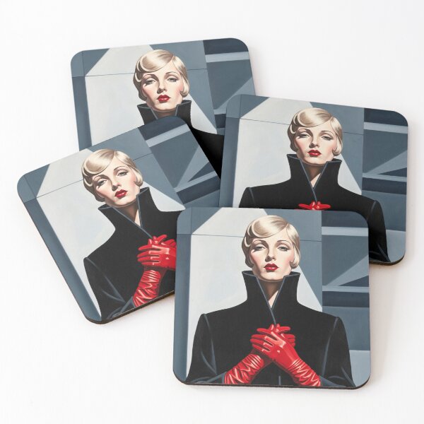 Item preview, Portrait with Gloves - Original Art Deco Artwork designed and sold by elektronen.