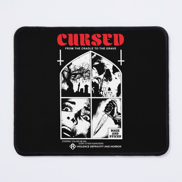 Aperçu de l'œuvre Cursed Horror T-Shirt- Horror Slasher Metal Giallo Shirt Retro créée et vendue par milliebeulah3y.