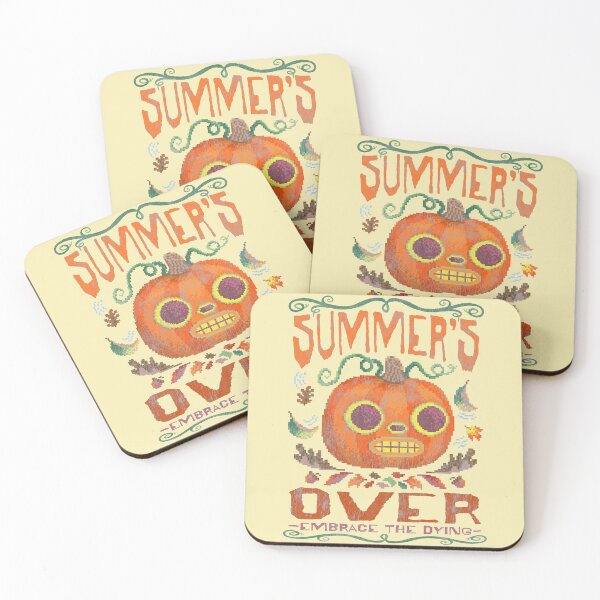 Item preview, Summer’s Over Jack-o’-lantern Distressed Halloween Pixel Art designed and sold by HeatherUnderground.