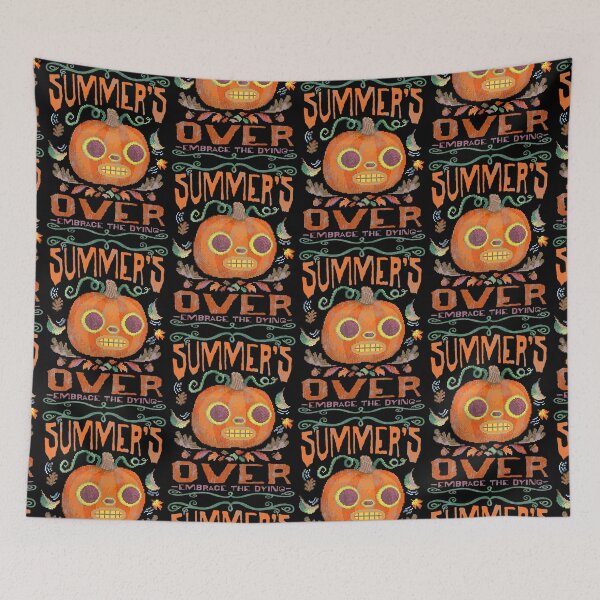Item preview, Summer’s Over Jack-o’-lantern Distressed Halloween Pixel Art designed and sold by HeatherUnderground.
