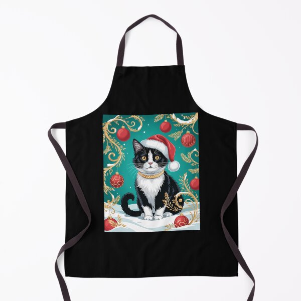 Item preview, Cottagecore Tuxedo Cat Funny Xmas Aesthetic Santa designed and sold by tearbytea.