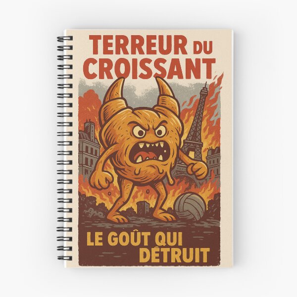 Item preview, French Croissant Monster – Retro Vintage Comic Poster Illustration designed and sold by Travellerz.