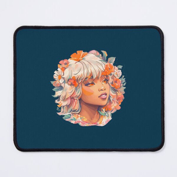 Item preview, illustration of vivid cuten singer song blus with flower splash color designed and sold by josekuhlman.