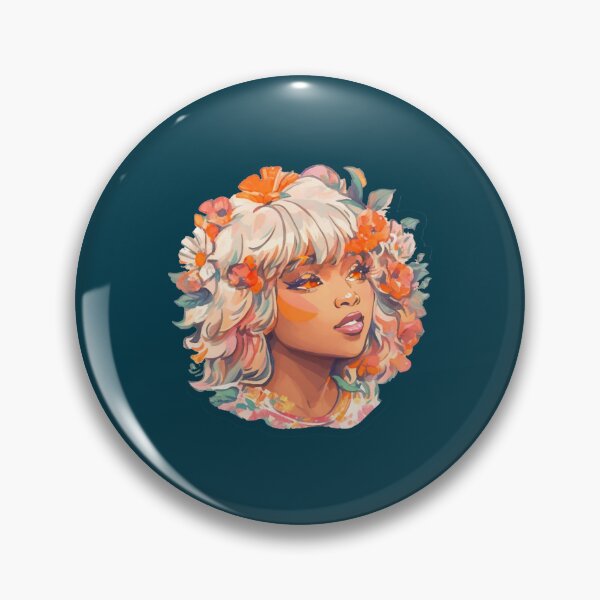 Item preview, illustration of vivid cuten singer song blus with flower splash color designed and sold by josekuhlman.