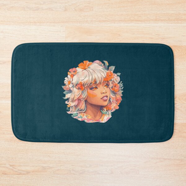 Item preview, illustration of vivid cuten singer song blus with flower splash color designed and sold by josekuhlman.