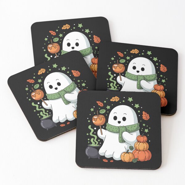 Item preview, Cute Ghost Autumn – Halloween Caramel Apple Cauldron designed and sold by Taans-Creation.