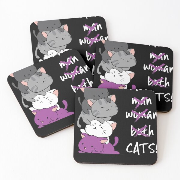 Item preview, Kawaii Catpile - Asexual Pride designed and sold by SandraSolorza6.