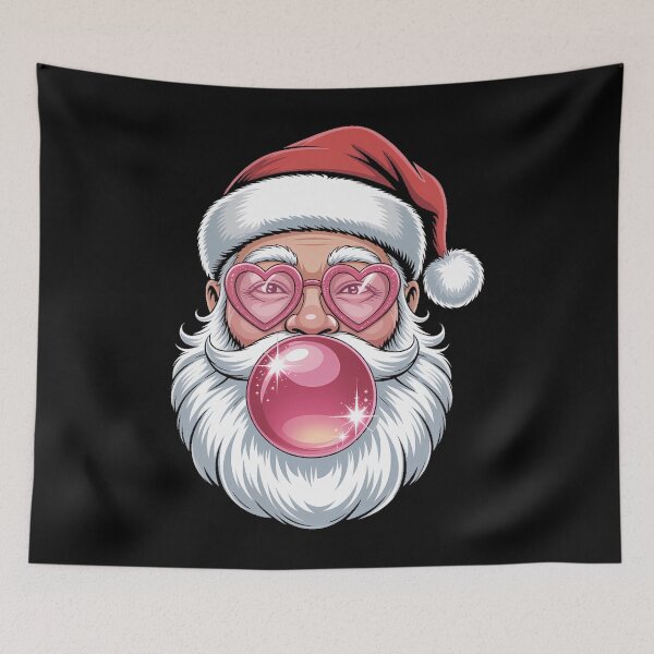 Item preview, Santa Christmas Bubble Gum Pink Sunglasses designed and sold by PunkNation-Arts.