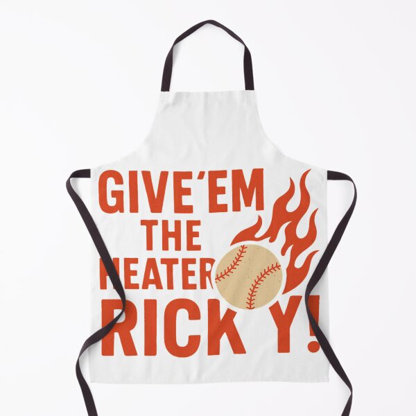 Item preview, Major League – Give ’em the Heater Ricky! Flaming Baseball Design designed and sold by BackstopAndCo.