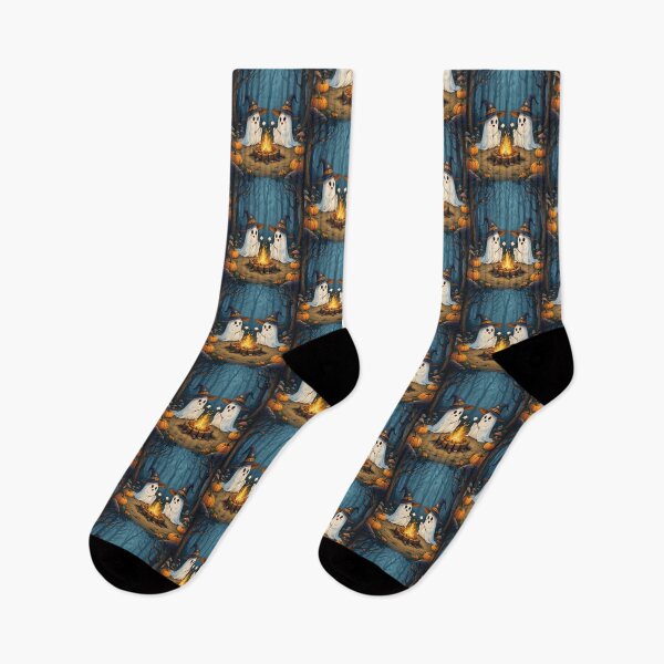 Item preview, Ghosts Roasting Marshmallows by Campfire – Cozy Halloween Camping designed and sold by wildexperience.