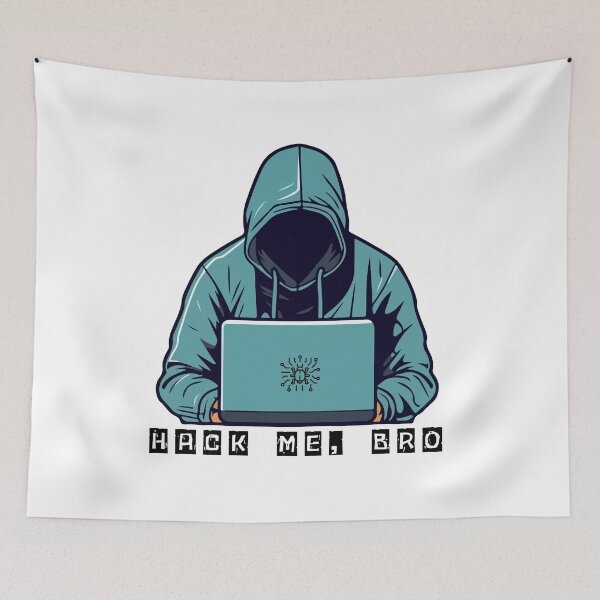 Item preview, Hack Me Bro Hoodie Hacker designed and sold by NxtGenDesigns.