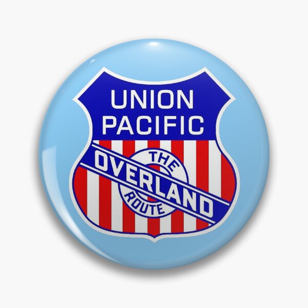 Item preview, Train logo, Union Pacific Overland Route Shield 1887~1942, Shelly's Train Store,Vintage, Classic,Archaic, Collectible Train Logos,Rail & Railroad Logos,train stickers,magnets,t-shirts,posters designed and sold by MoreEZUSA-Here.