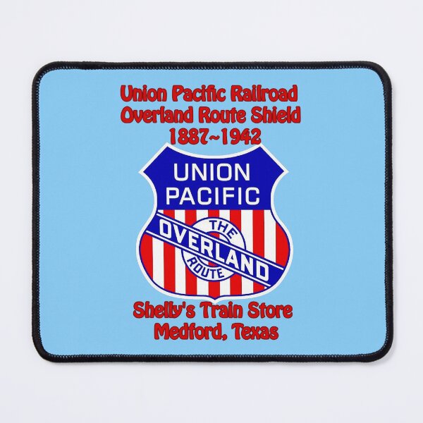 Item preview, Train logo, Union Pacific Overland Route Shield 1887~1942, Shelly's Train Store,Vintage, Classic,Archaic, Collectible Train Logos,Rail & Railroad Logos,train stickers,magnets,t-shirts,posters designed and sold by MoreEZUSA-Here.