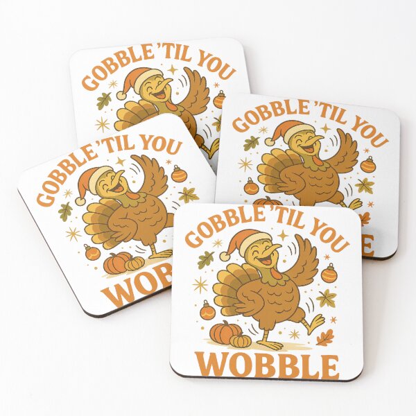Item preview, Gobble ‘Til You Wobble – Funny Retro Dancing Turkey Mid Century Thanksgiving Design designed and sold by FluffyCreative.