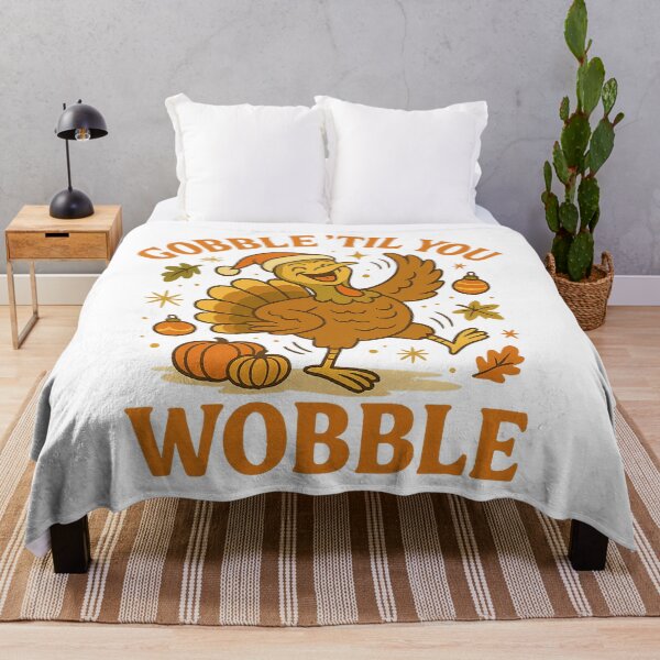 Item preview, Gobble ‘Til You Wobble – Funny Retro Dancing Turkey Mid Century Thanksgiving Design designed and sold by FluffyCreative.
