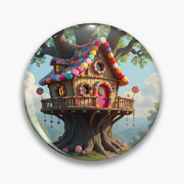 Item preview, Whimsical Treehouse  With Colorful  Candies And Lollipops designed and sold by Wiss2Arts.