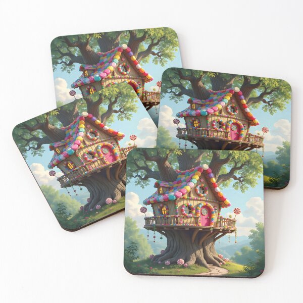 Item preview, Whimsical Treehouse  With Colorful  Candies And Lollipops designed and sold by Wiss2Arts.