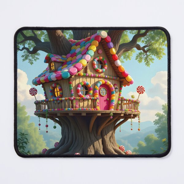 Item preview, Whimsical Treehouse  With Colorful  Candies And Lollipops designed and sold by Wiss2Arts.