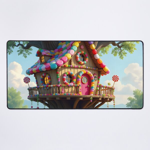 Item preview, Whimsical Treehouse  With Colorful  Candies And Lollipops designed and sold by Wiss2Arts.