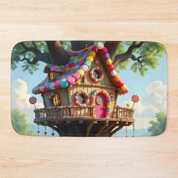 Item preview, Whimsical Treehouse  With Colorful  Candies And Lollipops designed and sold by Wiss2Arts.