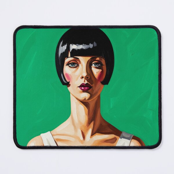 Item preview, Portrait on a Green Background - Original Art Deco Artwork designed and sold by elektronen.