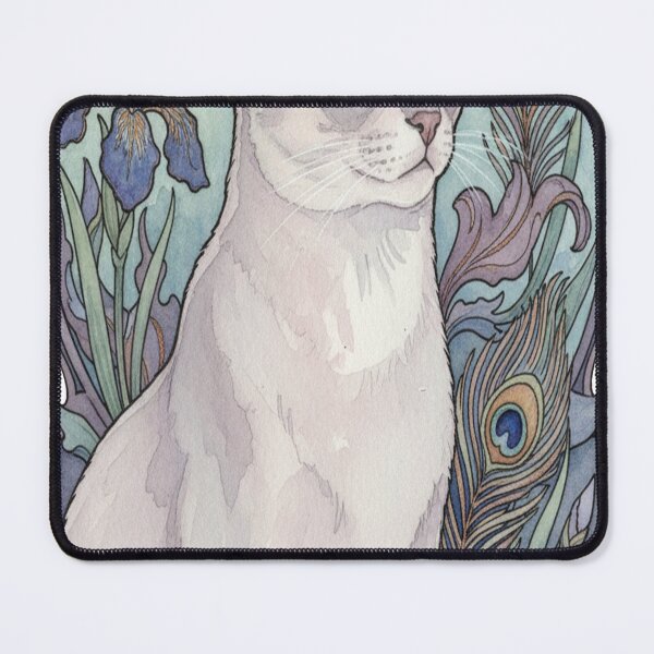 Item preview, Lilac Dream – Art Nouveau Cat Portrait designed and sold by Thread Bubbler.