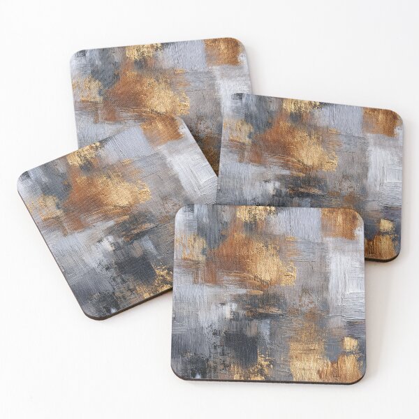 Item preview, Golden Earthtones, Creamy White, And Slate Hues Abstract  designed and sold by DEC02.