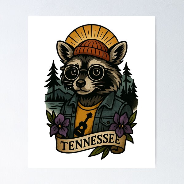 Item preview, Tennessee Raccoon State Pride – Fifty Nifty Collection designed and sold by Zippitydodads.