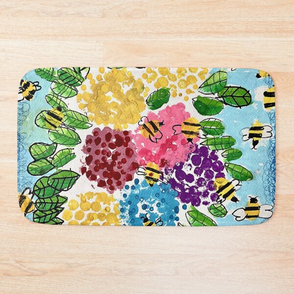 Item preview, Blooming Flowers with Bees in Summer Garden designed and sold by idtecss.