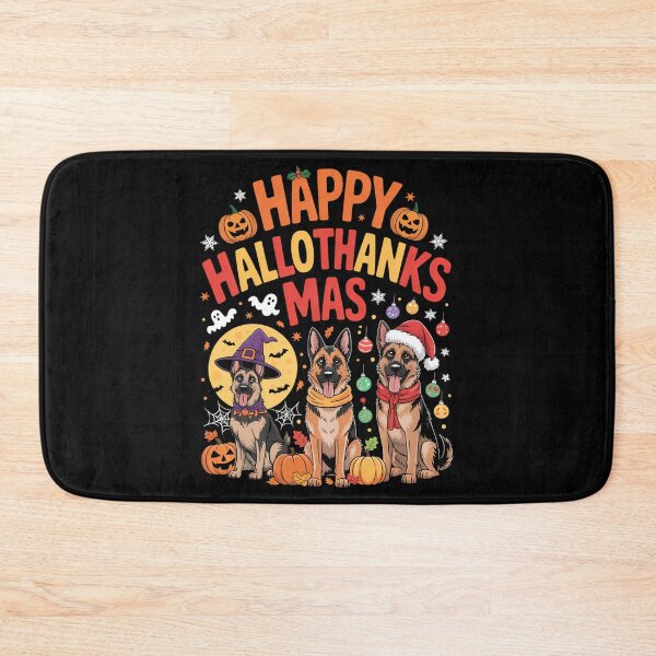 Item preview, Happy Halloween Thanksgiving Christmas Xmas Dog designed and sold by LunaCrazeArt.