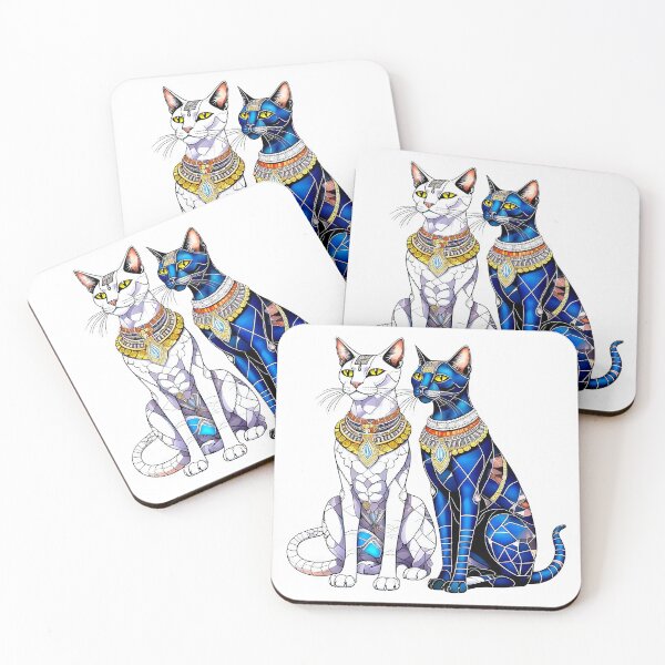 Item preview, Regal Egyptian Cat Guardians designed and sold by LanaGustavsson.