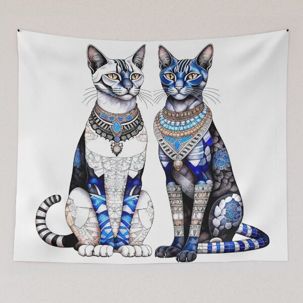 Item preview, Regal Egyptian Cat Guardians designed and sold by LanaGustavsson.