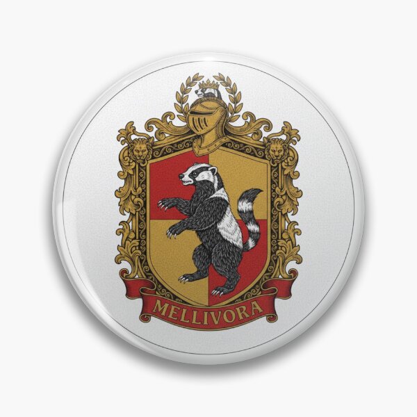 Item preview, Regal Honey Badger Crest of Mellivora and Funny Coder Programmer Laptop Sticker designed and sold by bvdesignart.