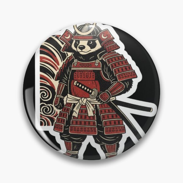 Item preview, Fearless Honey Badger Coder Samurai Warrior Crest and Funny Developer Mascot Gift designed and sold by bvdesignart.