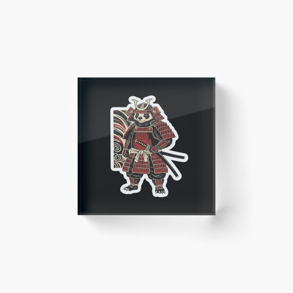 Item preview, Fearless Honey Badger Coder Samurai Warrior Crest and Funny Developer Mascot Gift designed and sold by bvdesignart.