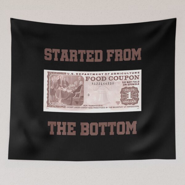 Item preview, Started From Bottom Food Stamp Coupon Apparel Pullover 		 designed and sold by saqifxeniaai.