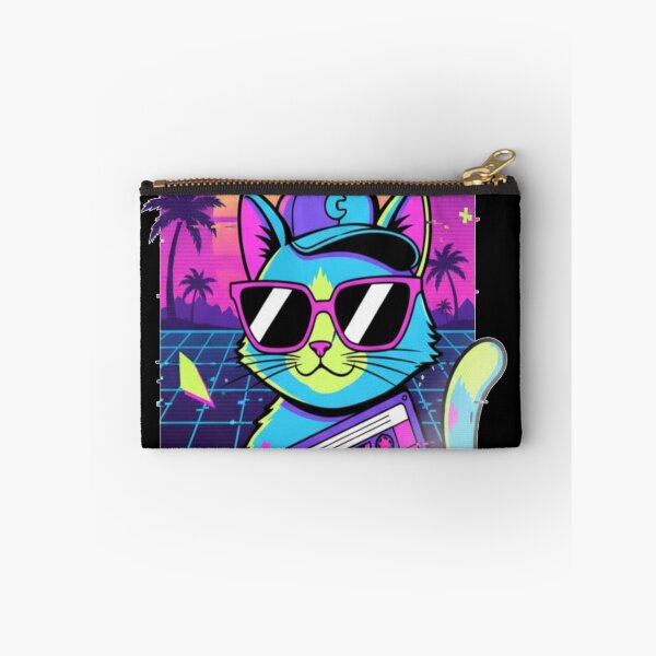 Item preview, 90s Cassette Cat Sticker Neon Retro Vaporwave Kitty designed and sold by Neko-Doodle-co.