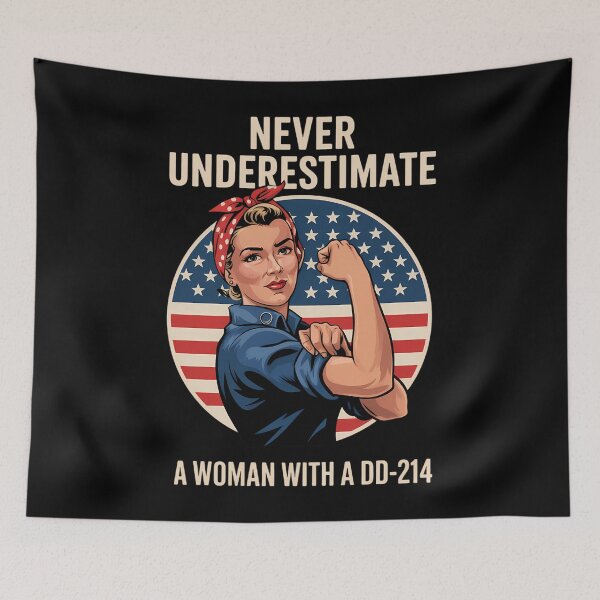 Item preview, Never Underestimate A Woman With A DD-214 Veterans Day designed and sold by Turbotine.