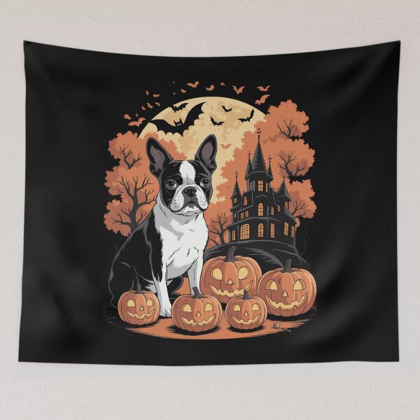 Item preview, Pumpkin Boston Terrier costume on Boston Terrier Halloween designed and sold by HellD3vil-Art.
