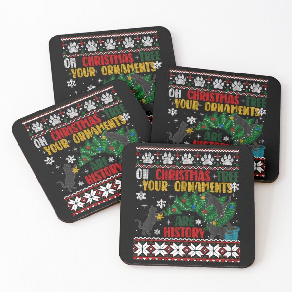 Item preview, Oh Christmas Tree Your Orna	ts Are History Funny Cat Ugly 		 designed and sold by danieesidimag.